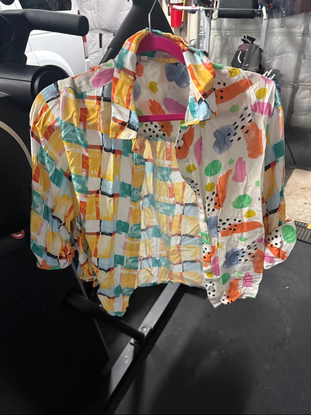 entro Multicolor Abstract Print Button-Down Shirt